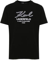 Karl Lagerfeld - Logo-appliqué Cotton T-shirt - Lyst