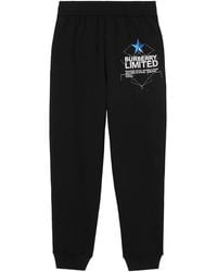 Burberry - Logo-Print Cotton Track Pants - Lyst