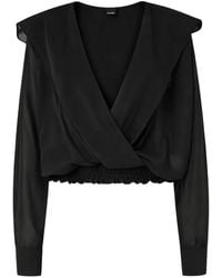 Pinko - Hooded Cropped Blouse - Lyst