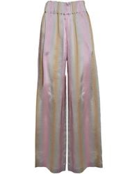Aspesi - Striped Wide-Leg Trousers - Lyst