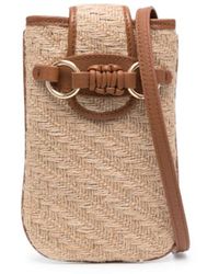 See by Chloe Braid-trimmed pebbled-leather phone pouch - ShopStyle Tech  Accessories
