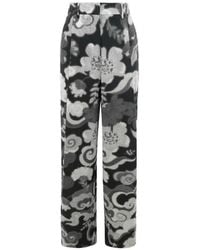 Essentiel Antwerp - Floral-Print Wide-Leg Trousers - Lyst