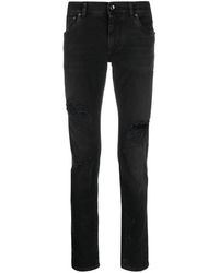 Dolce & Gabbana - Distressed Skinny Jeans - Lyst