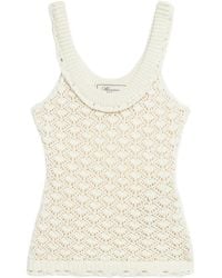 Blumarine - Lace-Stitch Knitted Top - Lyst