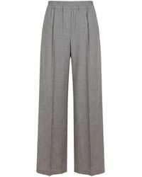 Brunello Cucinelli - Pleated Elasticated-Waist Trousers - Lyst