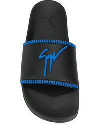 Giuseppe Zanotti Claquettes Brett Zip - Noir