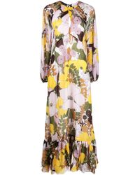 La DoubleJ - Eve Cut-out Floral-print Dress - Lyst