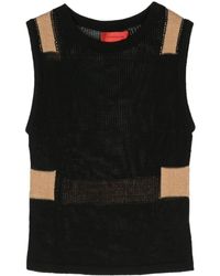 Eckhaus Latta - Colour-block Sleeveless Knitted Top - Lyst