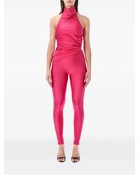 ANDAMANE - Tatiana Halter Draped Jumpsuit - Lyst