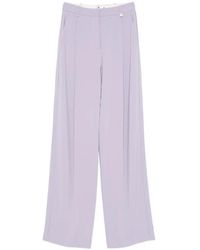 Elisabetta Franchi - Pantalon En Crêpe Léger Avec Breloque Logo - Lyst