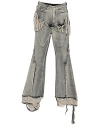 Rick Owens - Fringe-Trimmed Bootcut Jeans - Lyst