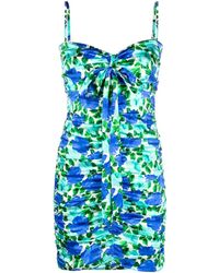 P.A.R.O.S.H. - Minikleid Mit Blumen-Print - Lyst