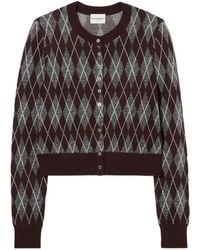 Claudie Pierlot - Argyle Knitted Cardigan - Lyst
