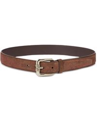 Etro - Paisley-Pattern Suede Belt - Lyst