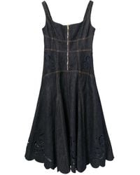 Self-Portrait - Abito Midi Con Dettaglio Cut-Out - Lyst