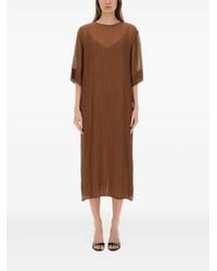 Alysi - Stripe-Pattern Midi Dress - Lyst