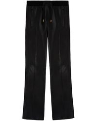 Palm Angels - Logo-tape Leather Track Pants - Lyst