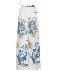 Amir Slama - Tie-Straps Graphic-Print Trousers - Lyst
