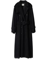 Miu Miu - Double-Breasted Velour Coat - Lyst