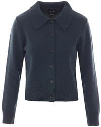 A.P.C. - Button-Up Cardigan - Lyst