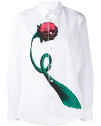 Marni Camisa con estampado de flor - Blanco