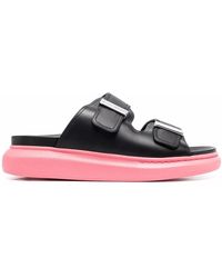 McQueen - Double-Strap Two-Tone Sandals - Lyst