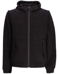 PS by Paul Smith - Mixed Media Hooded Jacket - Lyst