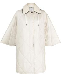 Brunello Cucinelli - Wide-Sleeve Quilted Coat - Lyst