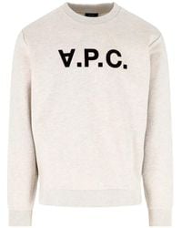 A.P.C. - Logo-Print Sweater - Lyst