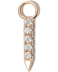 Maria Tash - 18Kt Rose Eternity Bar Diamond Charm - Lyst