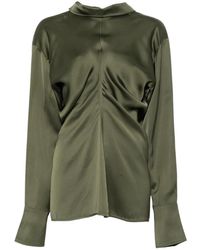 TOTEME - Gesmockte Blouse Met Rits - Lyst