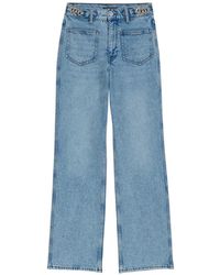 Maje - Straight Jeans With Chains - Lyst