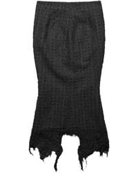 MATIERES FECALES - Fringed Midi Skirt - Lyst