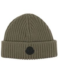 Moncler logo-patch Knit Wool Beanie - Farfetch