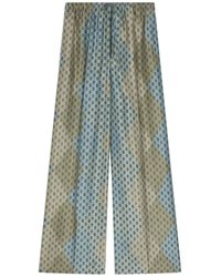 Dries Van Noten - Geometric-Pattern Elasticated Trousers - Lyst