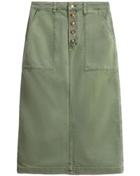 Ulla Johnson - Button-Up Patch-Pocket Skirt - Lyst