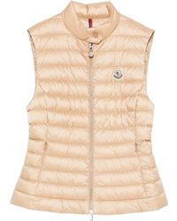 Moncler - Zip-Up Quilted Gilet With Logo - Lyst