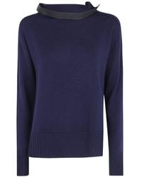 Pierantoniogaspari - Buckle-Detail Knitted Sweater - Lyst