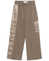 Feng Chen Wang - Pantalones cargo con panel satinado - Lyst