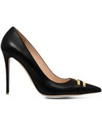 Elisabetta Franchi - Logo-Plaque Pointed-Toe Pumps - Lyst