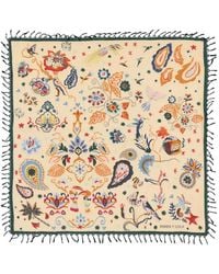 Bimba Y Lola - Floral Print Fringed Scarf - Lyst