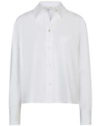 Vince - Cropped Long-Sleeve Shirt - Lyst