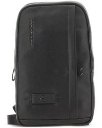 Piquadro - Grained Leather Convertible Sling Bag - Lyst