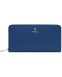 Furla - Xl Camelia Zip-Around Logo Wallet - Lyst