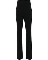Pinko - High-waisted Crepe Trousers - Lyst