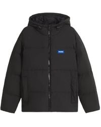 HUGO - Relaxed-Fit Water-Repellent Jacket With Logo Badge - Lyst