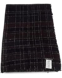 Faliero Sarti - Check-Pattern Frayed Scarf - Lyst