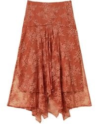 Twinset - Lace Mini Asymmetric Skirt - Lyst