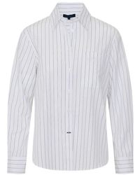 Patrick Assaraf - Vertical-Stripe Cotton Shirt - Lyst