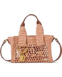 Chloé - Mini Summer Banana Woven Logo-Patch Tote Bag - Lyst